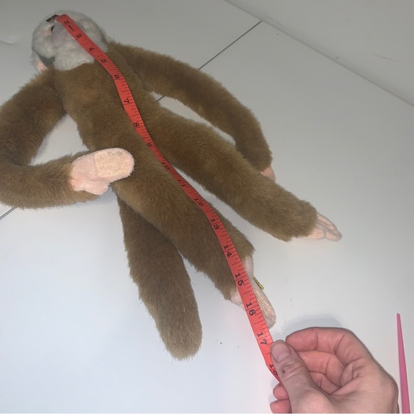 1999 Wild Republic Hanging Monkey 17” Plush Brown  Sticky Hands And Feet GUC - Picture 13 of 16